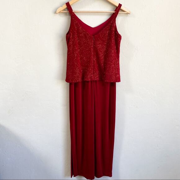 Alex‎ Evenings Red Sparkly Formal Dress - Picture 3 of 5